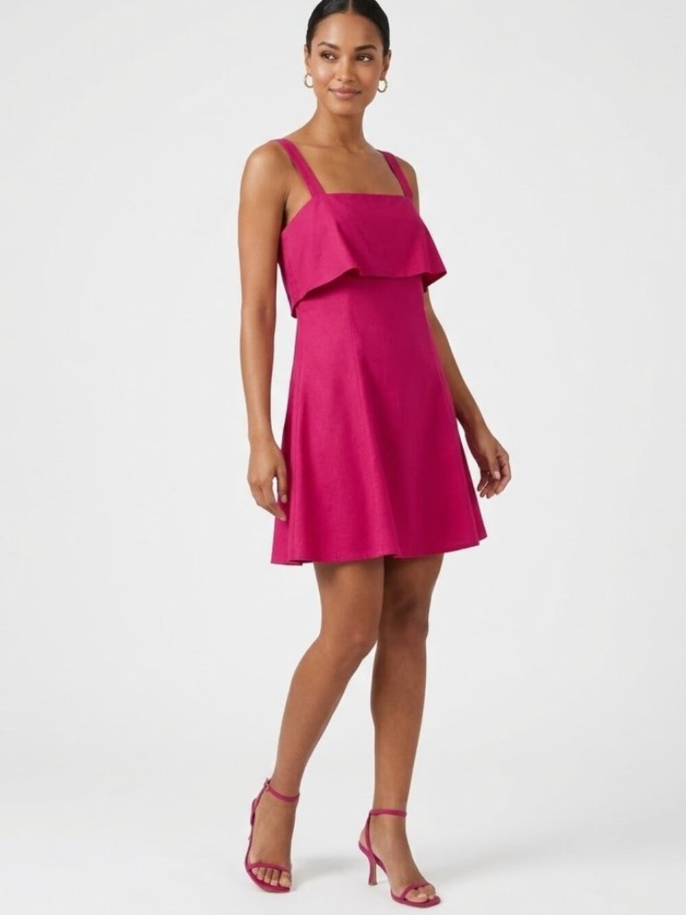 Banana Republic Linen Blend Ruffle Mini Dress Size 8 NWT